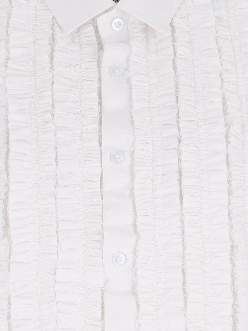 Hodakova Tennis Frill' Shirt Dress – White