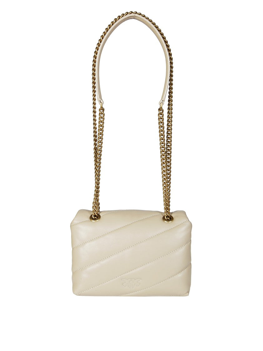 Pinko Rectangular Quilted Leather Shoulder Bag