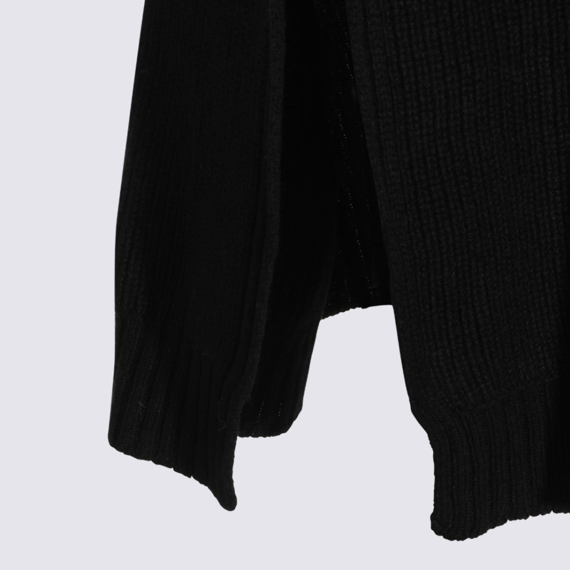 Alberta Ferretti Ribbed Knit Sweater With Asymmetrical Closure