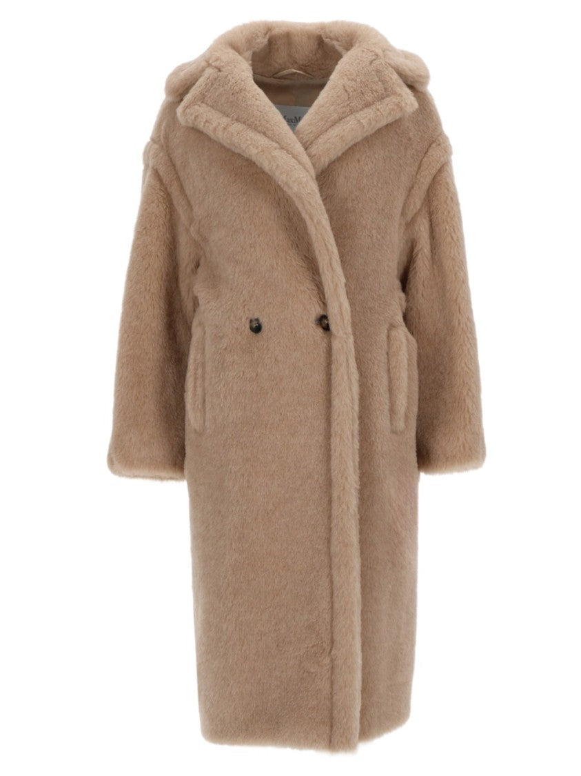 Max Mara Teddy Bear Icon Double-Breasted Alpaca Coat