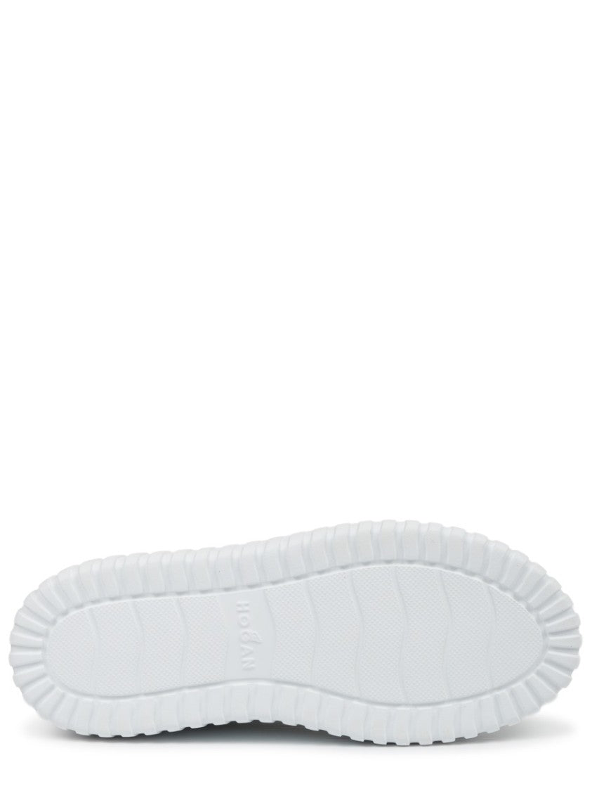 Hogan H-Stripes Ridged White Sole Mutton Sneakers