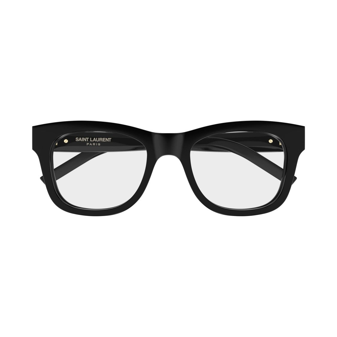 Saint Laurent Rectangular Frame Eyeglasses With Gold Hardware Detail