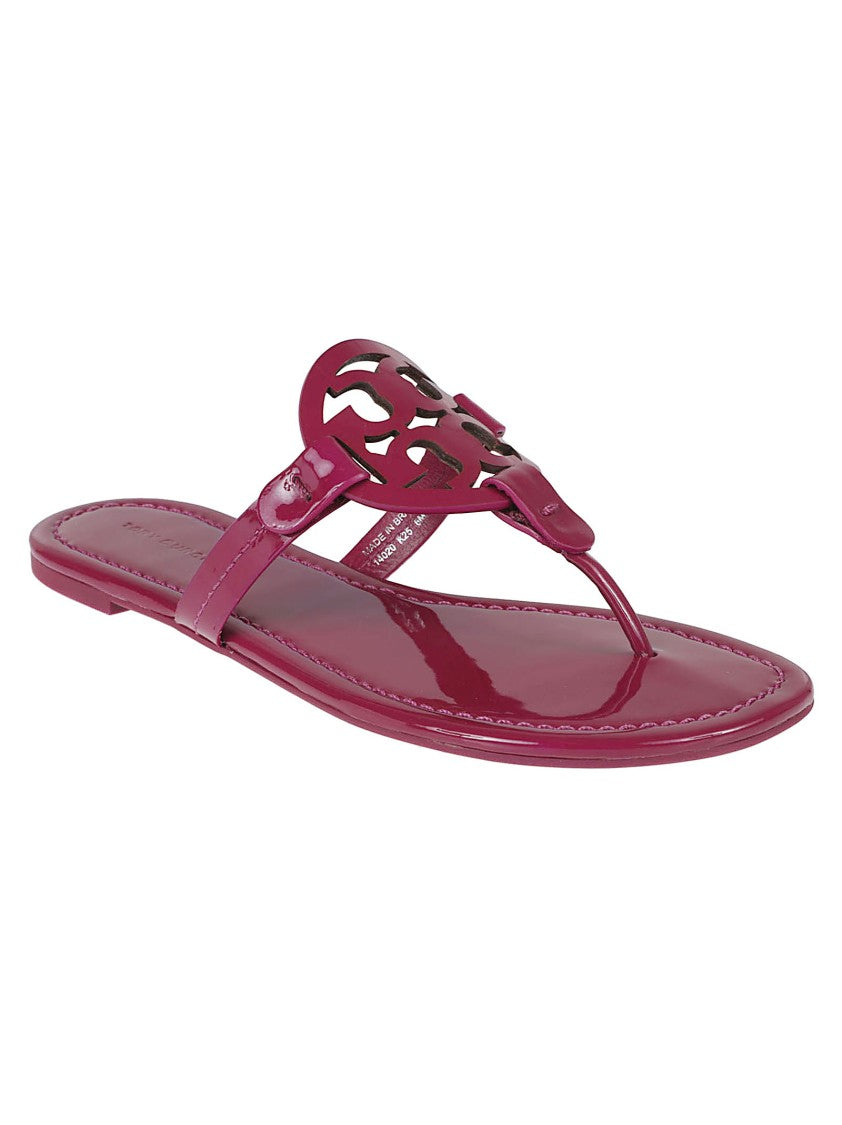 Tory Burch Glossy Pink Leather Sandals