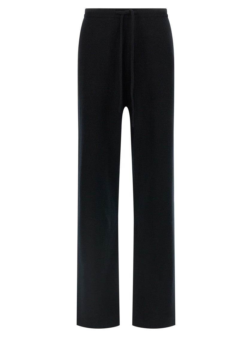 Extreme Cashmere Straight Leg Cashmere Pants With Elastic Waistband And Drawstring