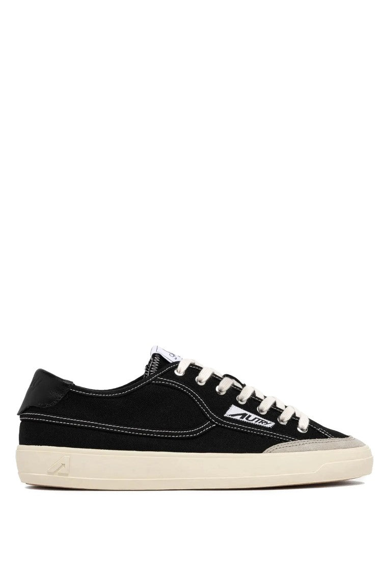 Autry Cream Windscape Suede Canvas Sneakers