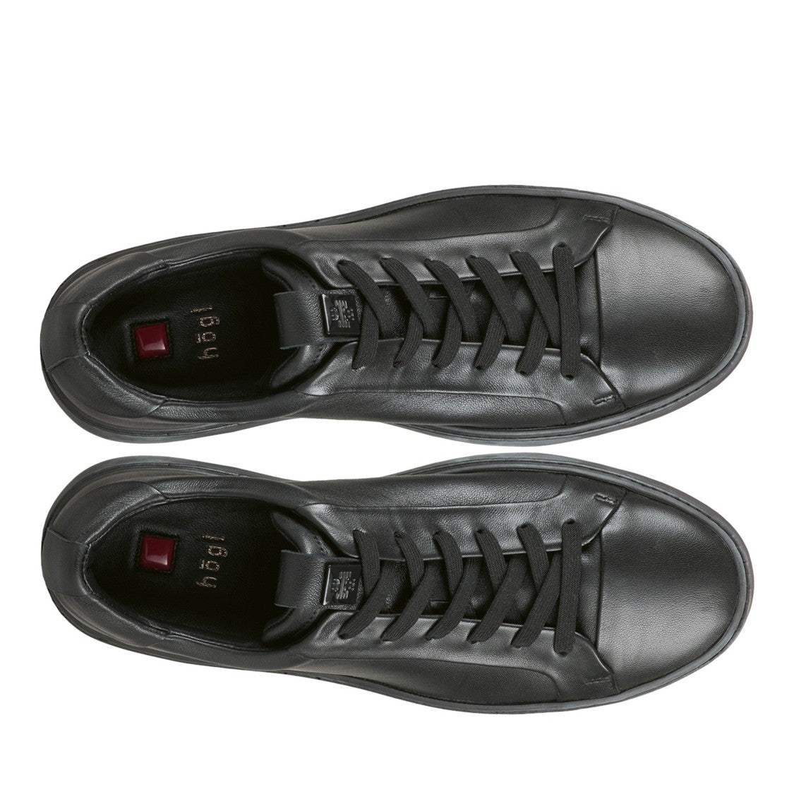 Högl Black Carly Minimalist Rubber Sole Leather Sneakers