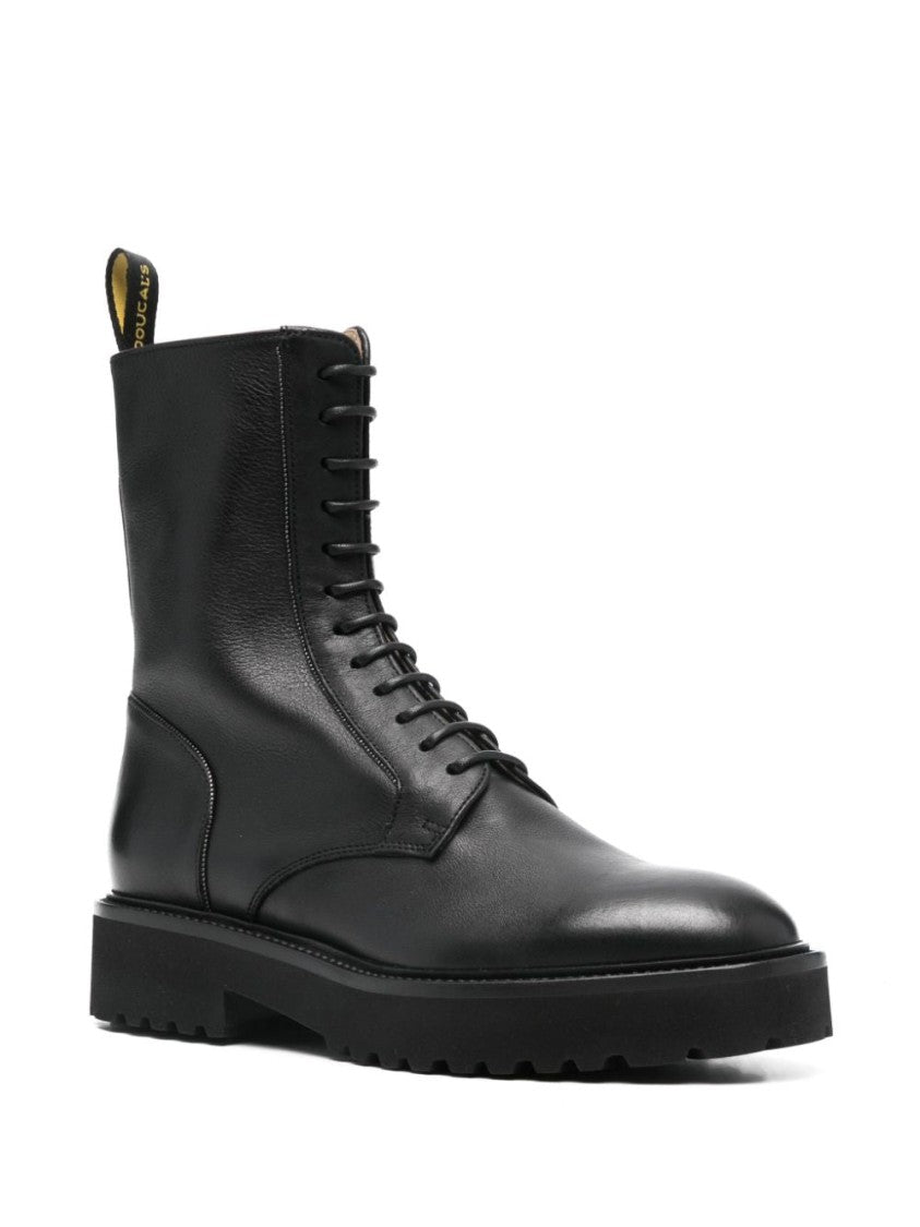 Doucal's Lace-Up Ankle Boots With Sturdy Rubber Sole