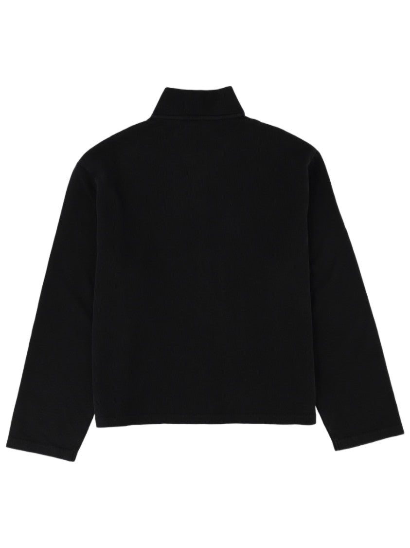 Our Legacy Shrunken Cropped High Collar Organic Cotton Sweatshirt
