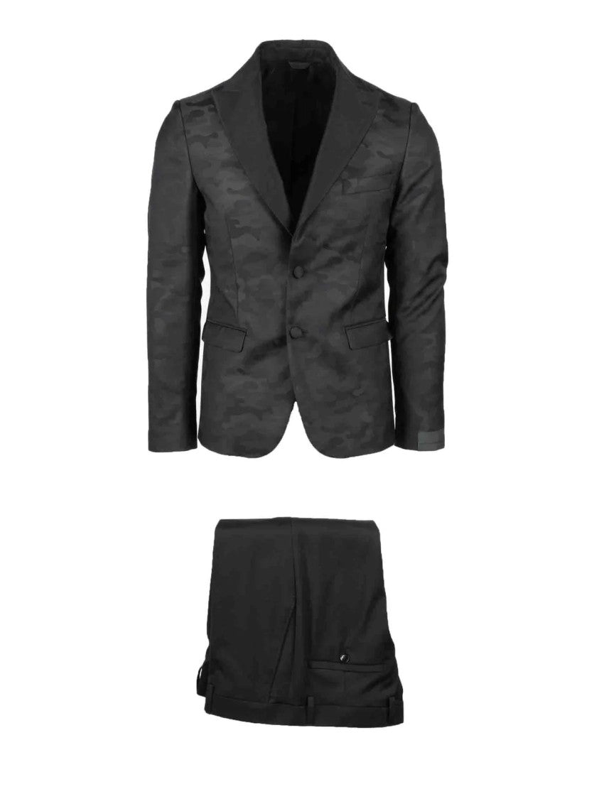Alessandro Dell Acqua Brown/Black Virgin Wool Suit