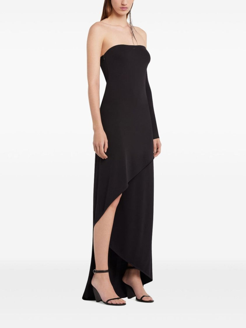 Courrèges Asymmetrical Black Evening Dress