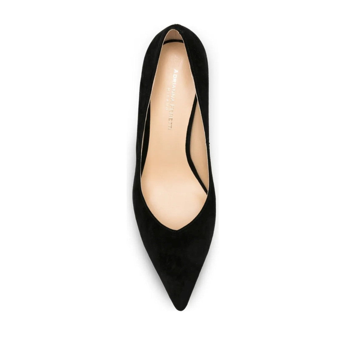 Adrianna Feretti Black Pointed Toe Slender Heel Suede Pumps