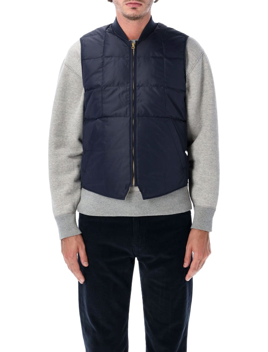 Fortela Vest1 Quilted Duck Down Brass Zip Padded Vest