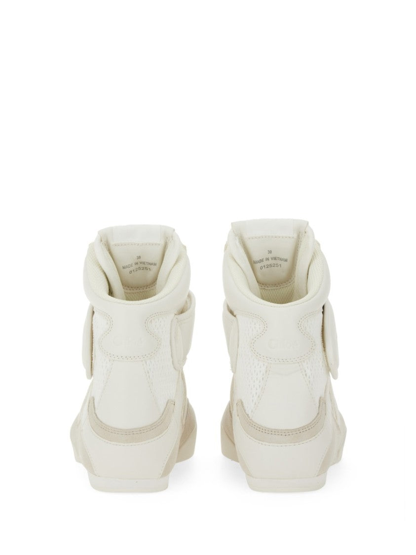 Chloé Kick Low-Top Calf Leather Ankle Sneakers