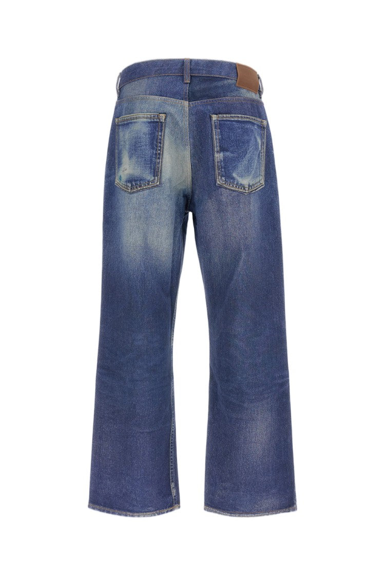 Our Legacy Vintage Trompe L'oeil Print Wide Leg Jeans