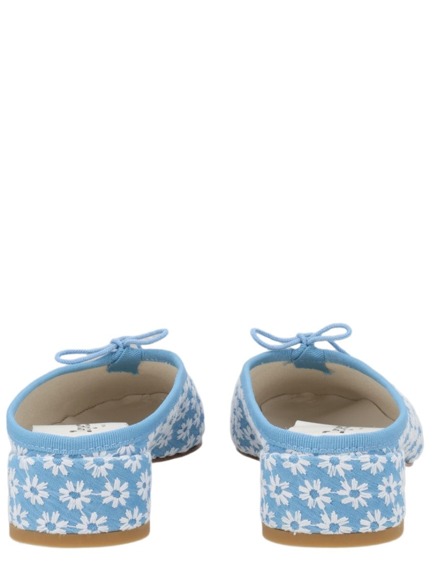 Repetto Camille Floral Print Cotton Mules
