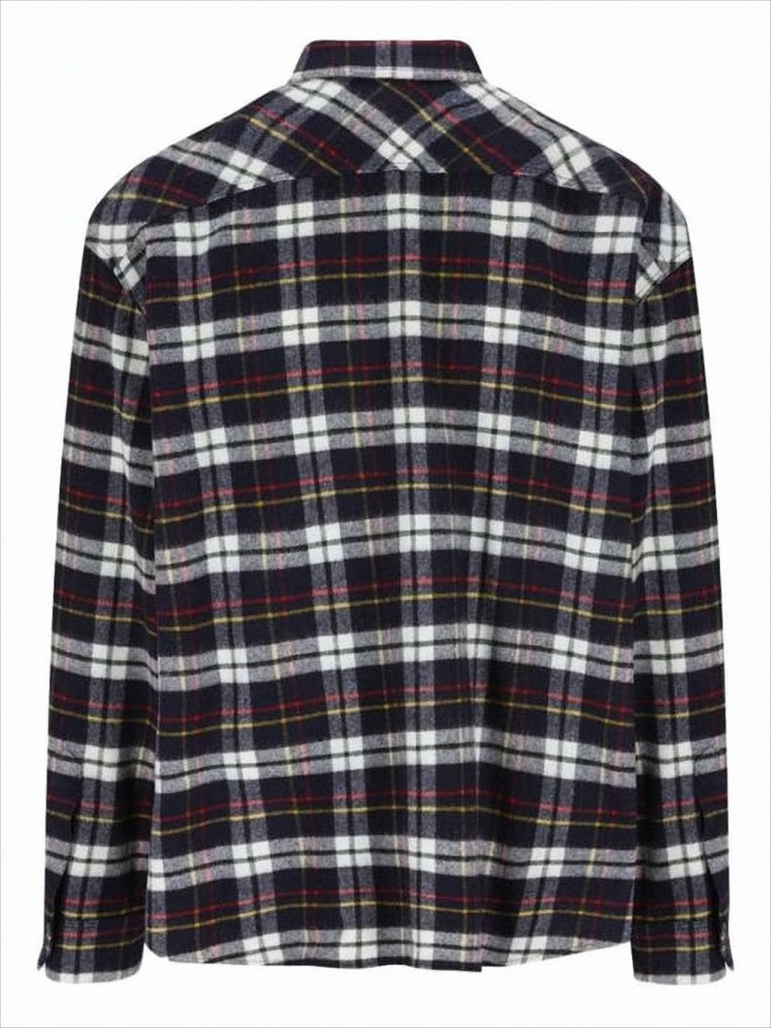 Celine Classic Plaid Wool Jacket With Embroidered Logo
