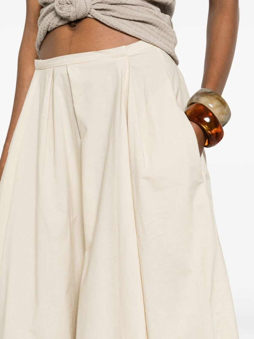 Jucca Pleated High Waist Maxi Skirt