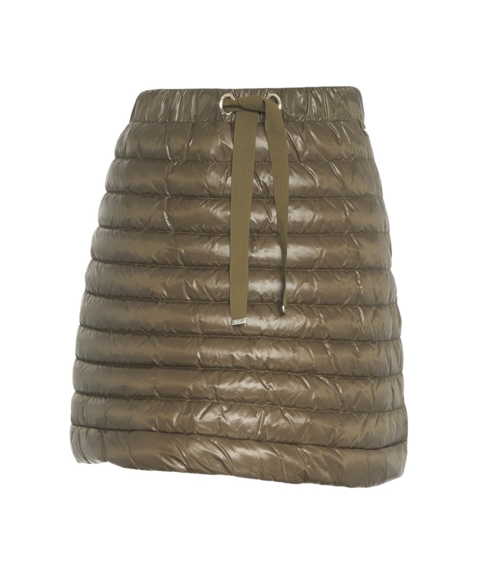 Herno Quilted Mini Skirt With Lightweight Down Filling And Adjustable Waistband