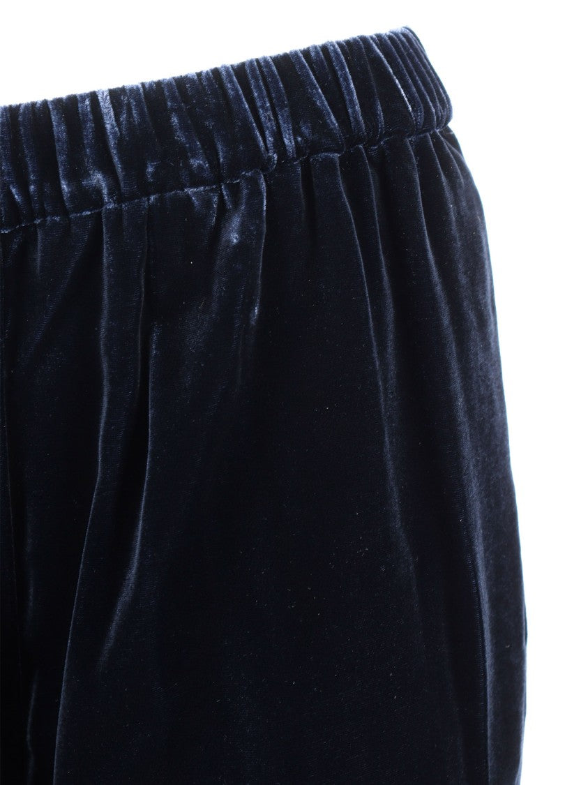 Aspesi Relaxed-Fit Black Long Pants With Elegant Draping