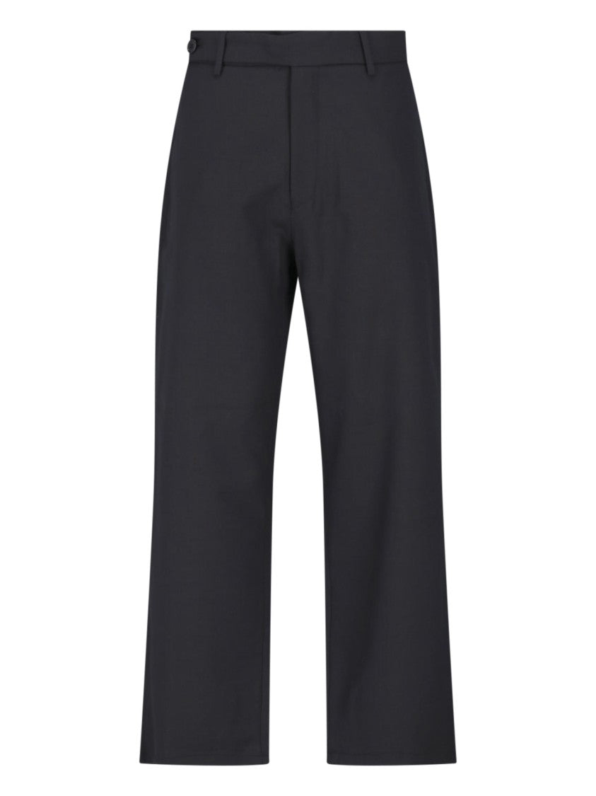 Sibel Saral Black Darkin Tailored Straight-Leg Virgin Wool Pants