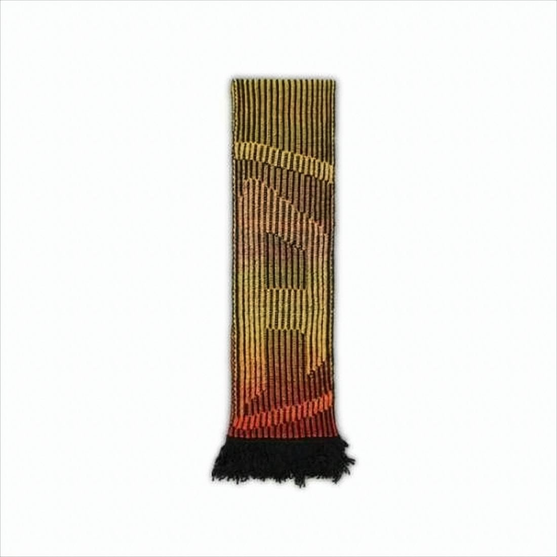 Diesel Gradient Knitted Scarf With Fringed Ends