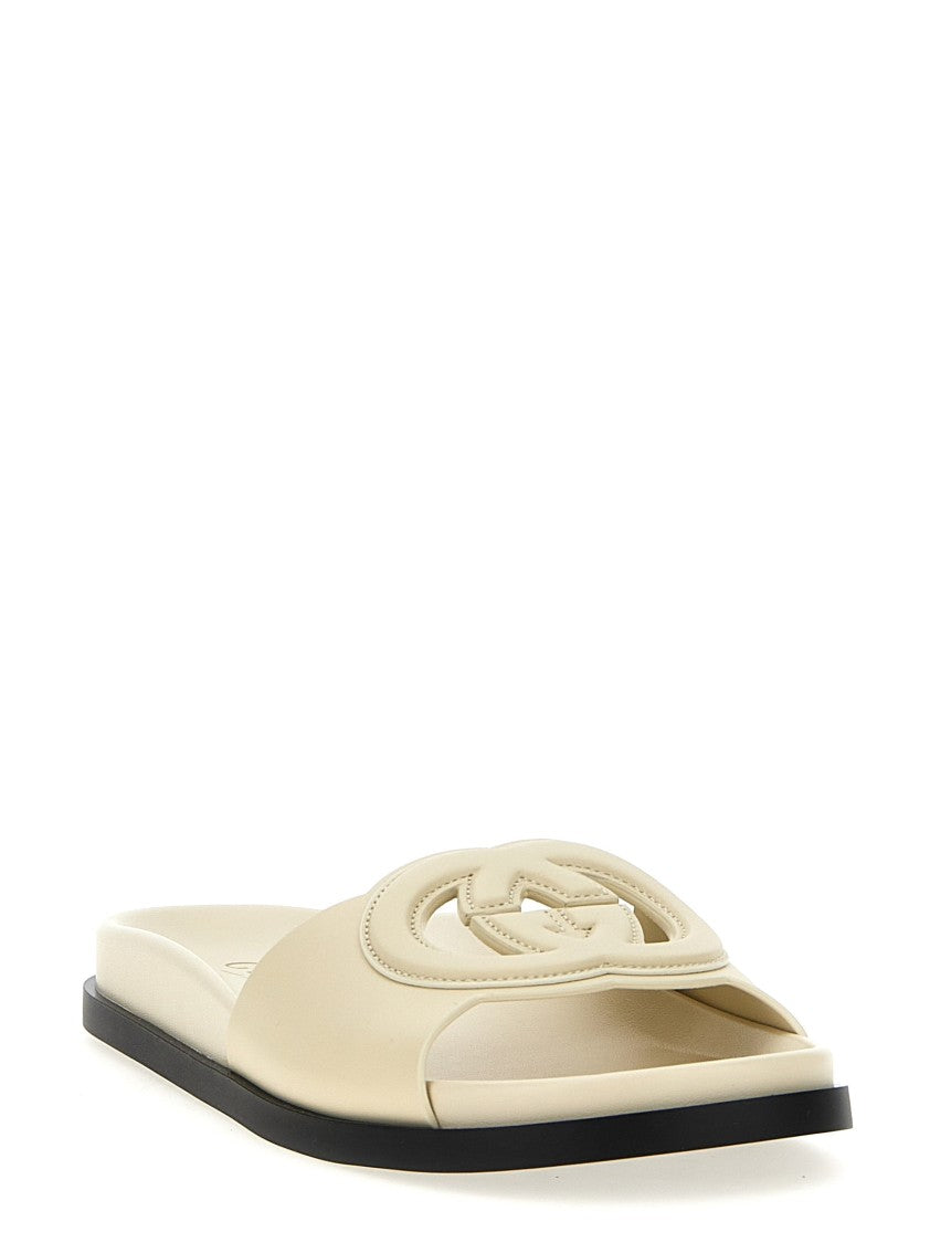 Gucci Logo Cut Out Slides