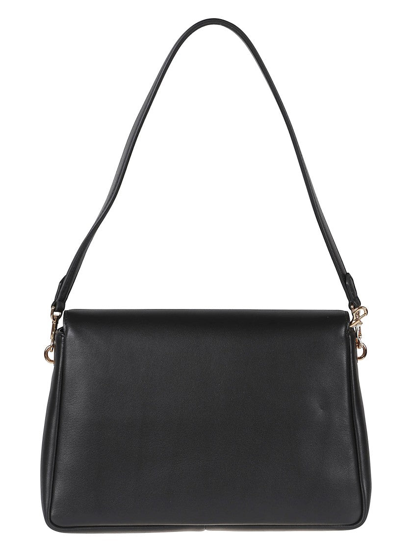 Tory Burch Black Leather Charlie Shoulder Bag