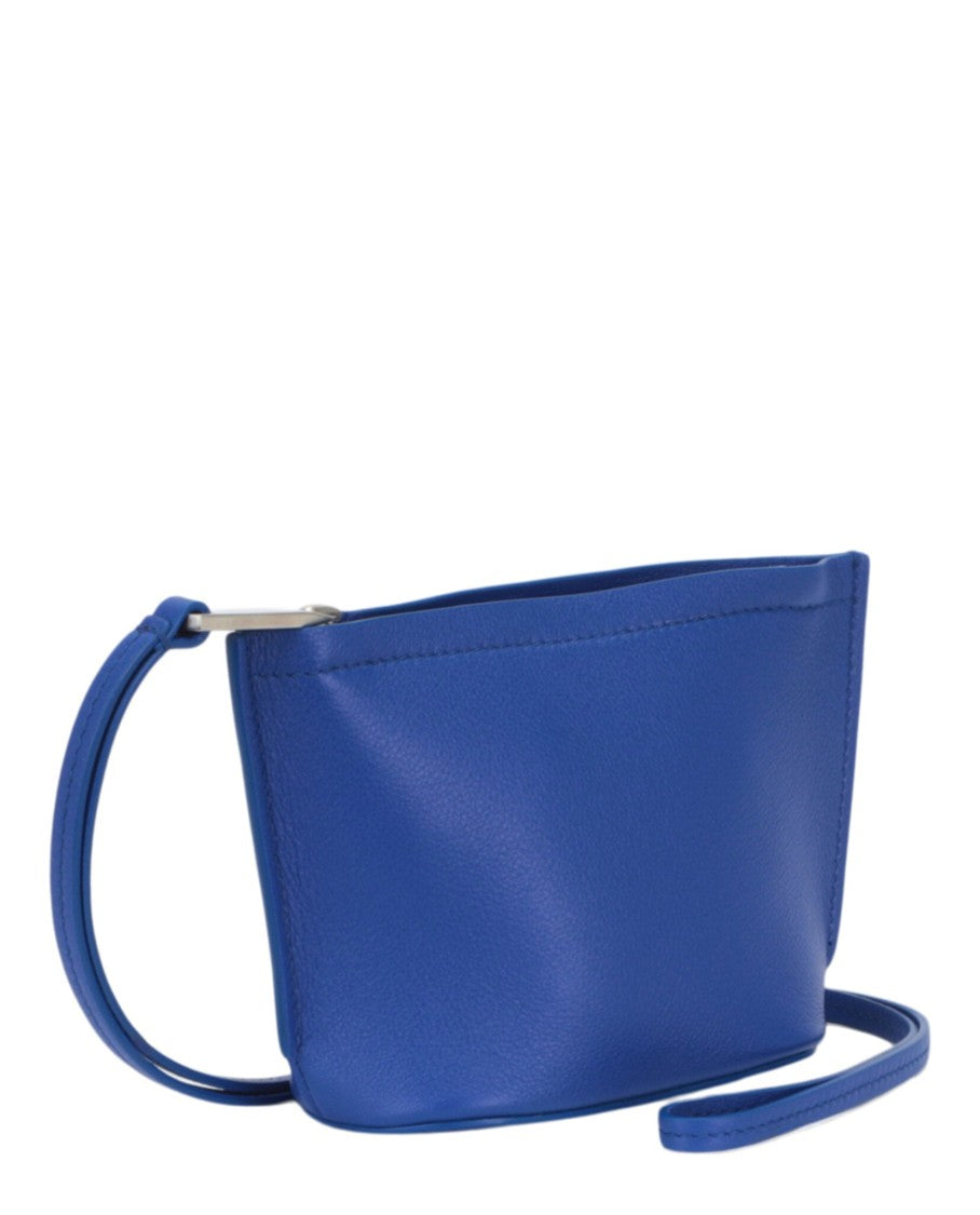 Ferragamo Pebbled Calfskin Micro Logo Pouch