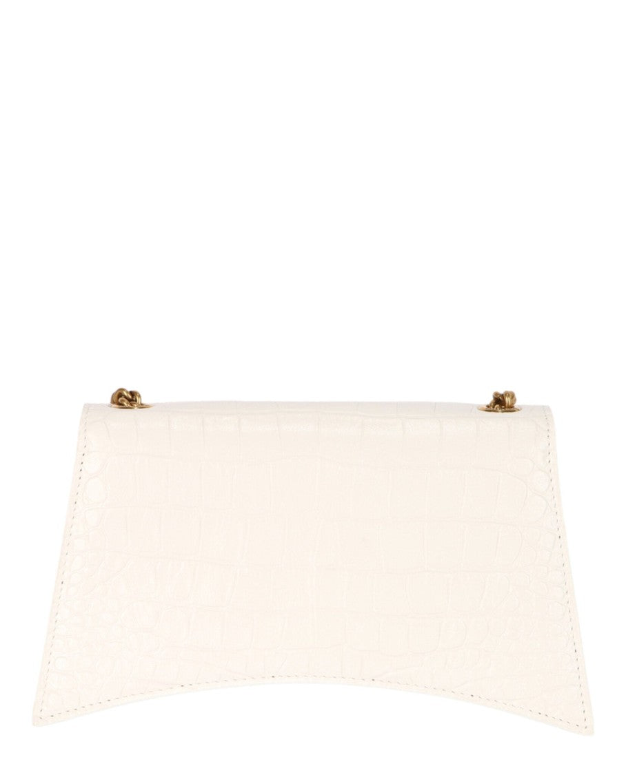 Balenciaga Xs Crocodile Embossed Crush Chain Shoulder Bag