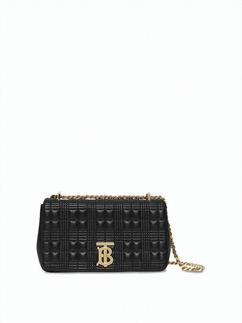Burberry Quilted Lambskin Shoulder Bag With Gold-Tone Accents