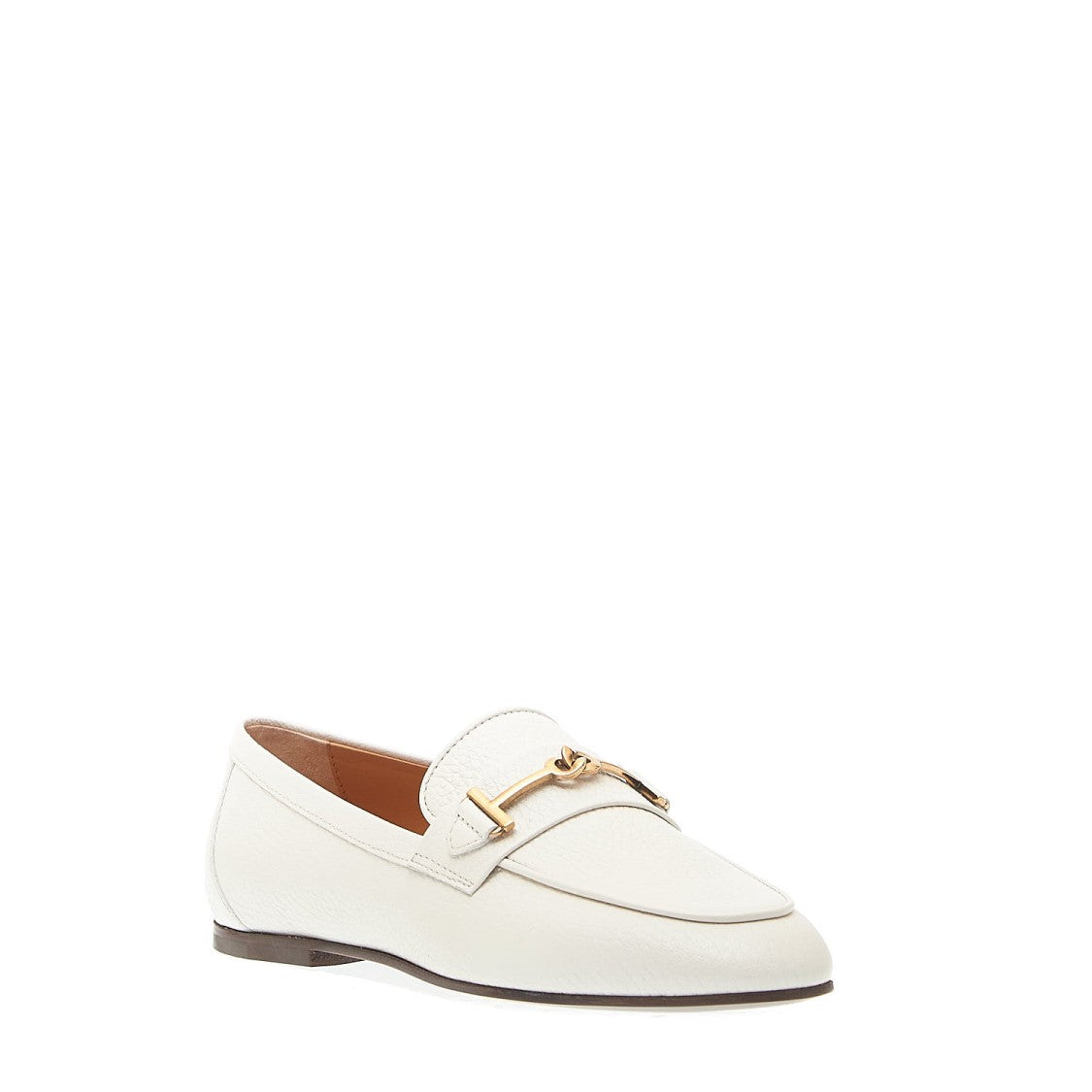 Tod's White Horsebit Leather Moccasin
