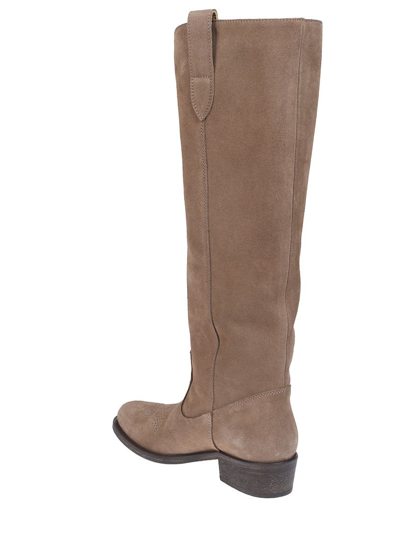Via Roma 15 Tall Suede Pointed Toe Boots