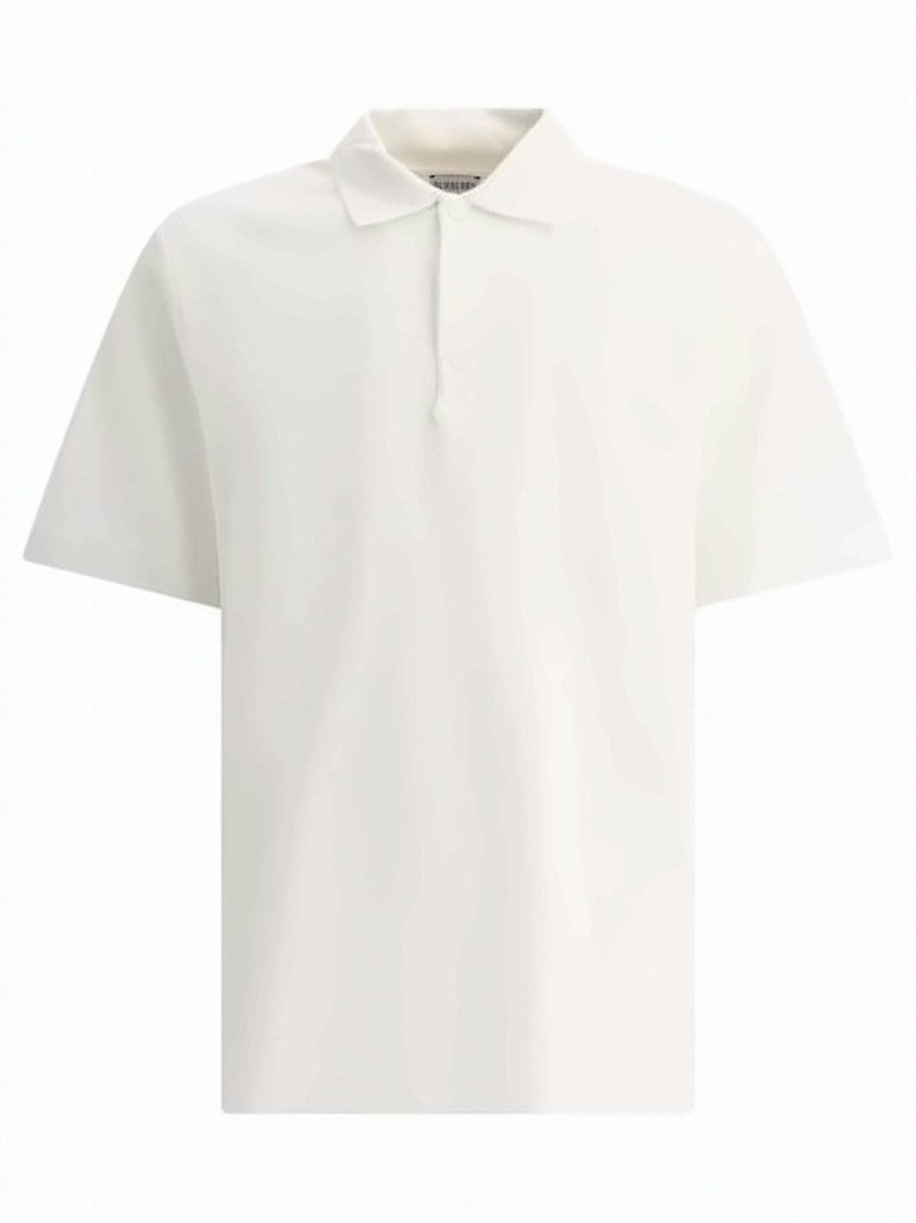 Burberry Minimalist Short-Sleeve Polo Shirt With Embroidered Detail
