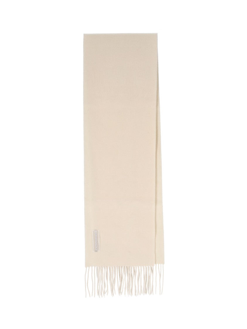 Our Legacy White Estate Fringed Wool Scarf