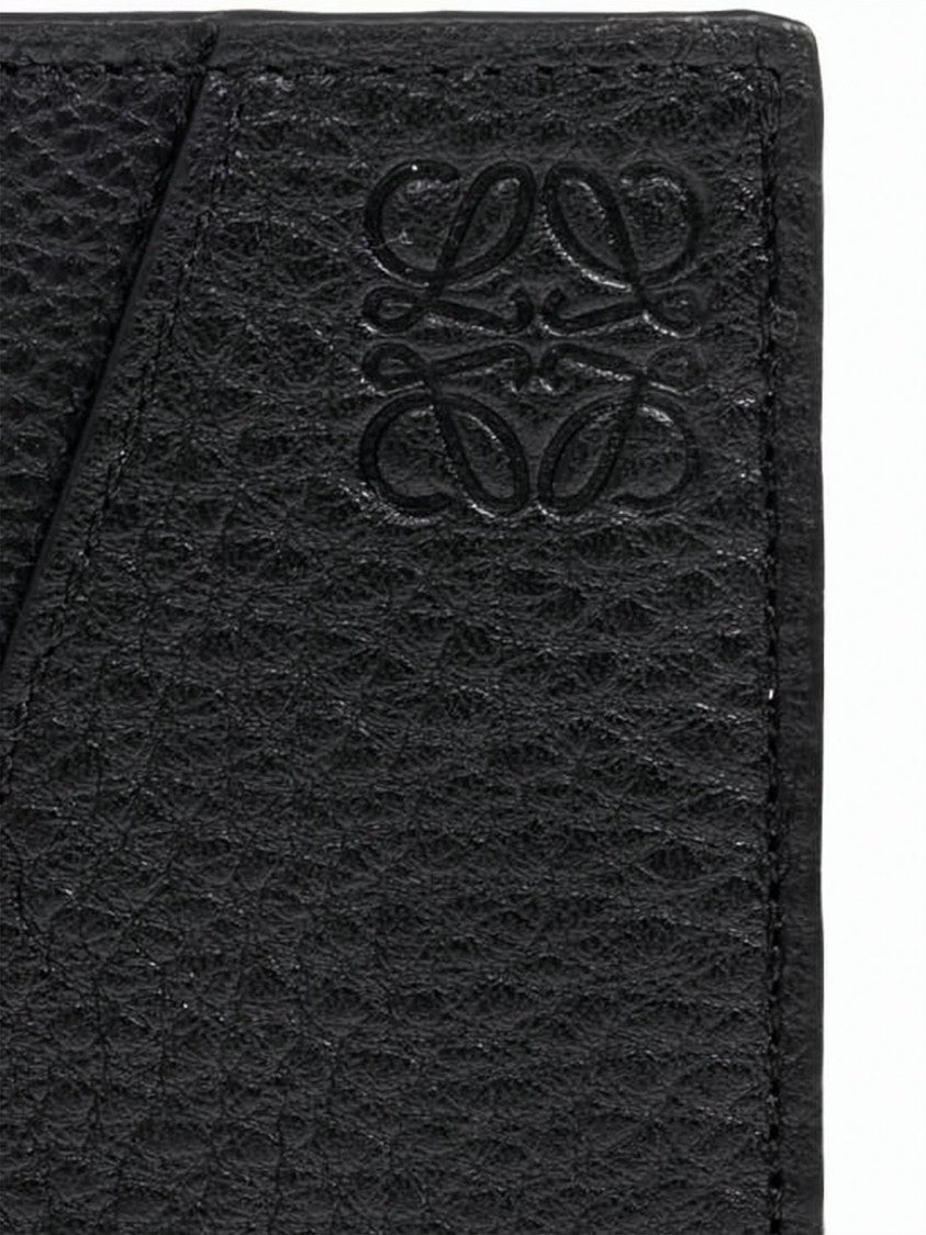 Loewe Textured Calf Leather Bifold Wallet With Geometric Design