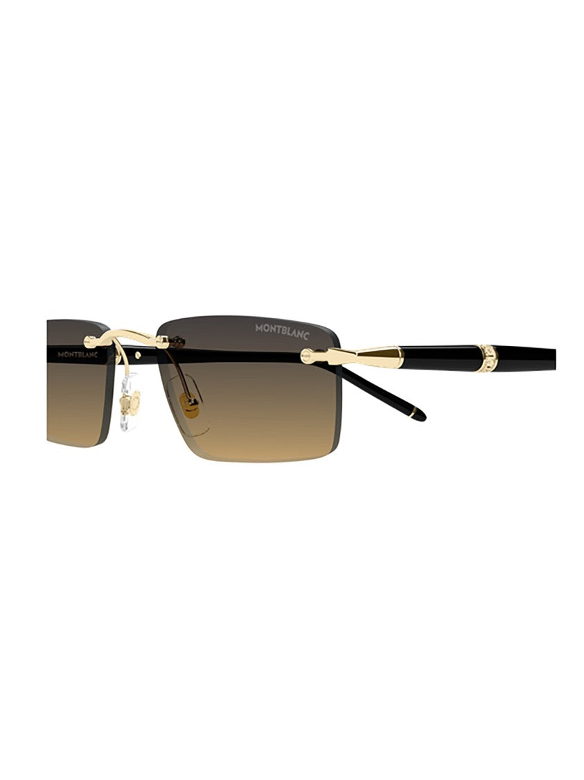 Montblanc Mb0484s Rimless Rectangular Gradient Sunglasses