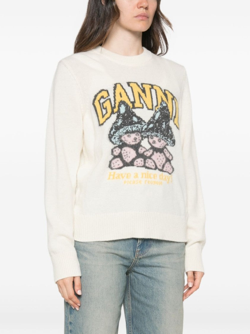 Ganni Playful Graphic Knit Sweater