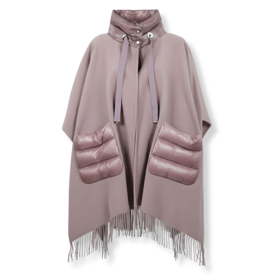 Herno Warm Enveloping Poncho With Detailed Accents