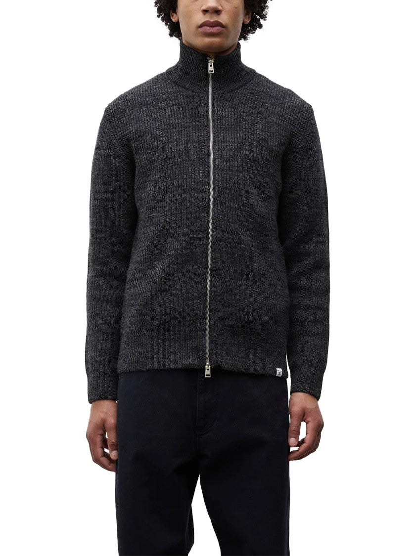 Norse Projects Hagen Wool-Cotton Ribbed Full-Zip Jacket