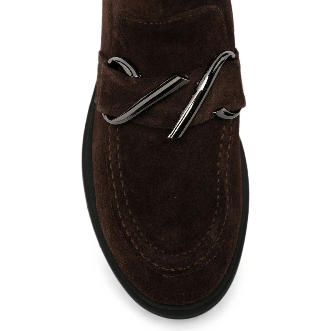 Sergio Moretti Brown Suede Metal Buckle Boots