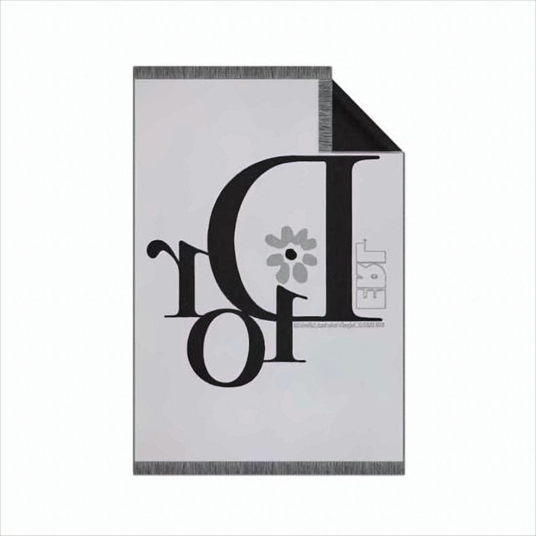 Christian Dior Reversible Oversized Wool Scarf With Bold Typography