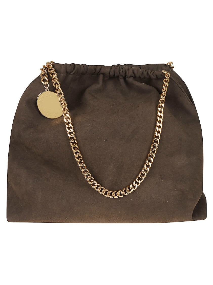 Stella Mccartney Medium Drawstring Tote Bag With Signature Chain Detail
