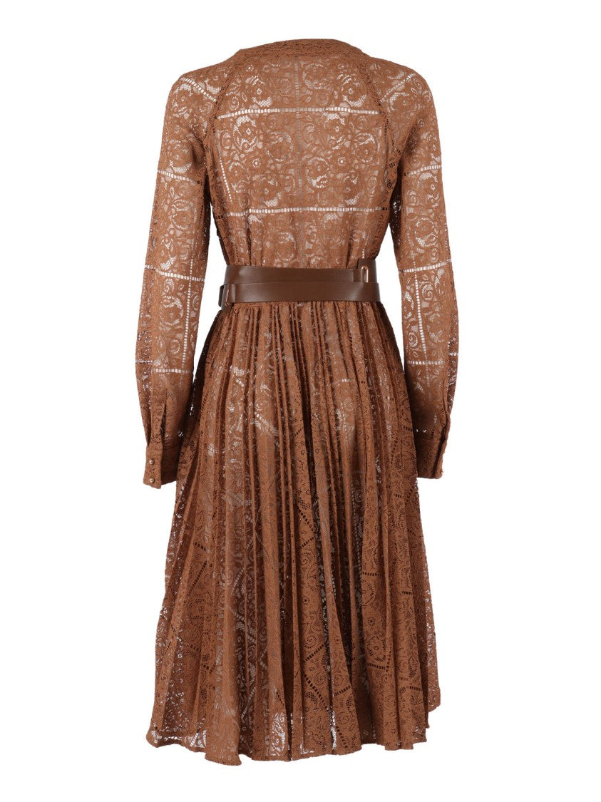 Max Mara Sleeveless Midi Dress With High Neckline