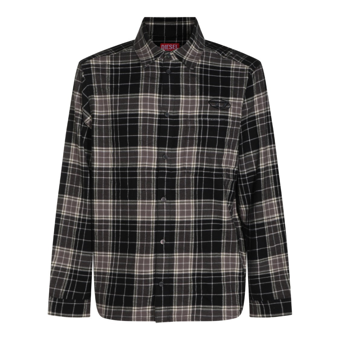 Diesel Long-Sleeve Plaid Button-Up Shirt