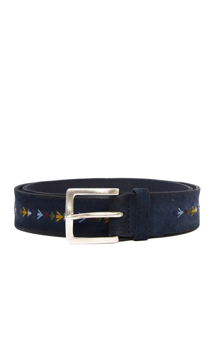 Orciani Embroidered Suede Leather Casual Belt