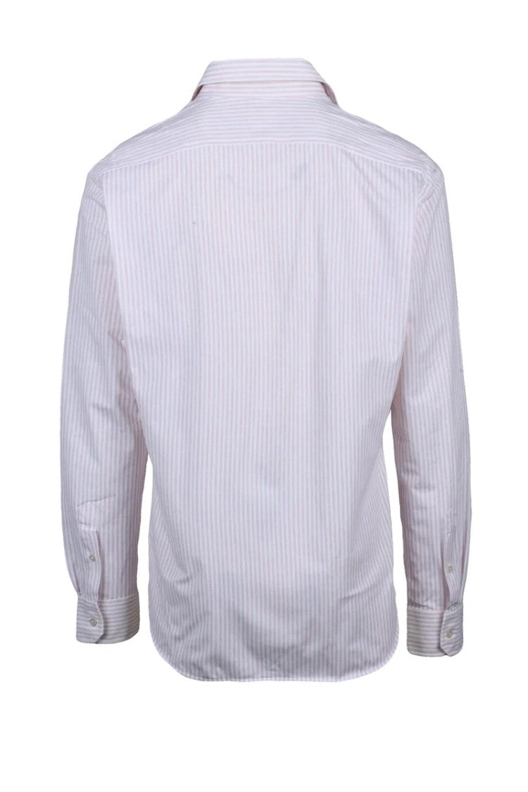Xacus White Pink Polyamide Elastane Stretch Shirt