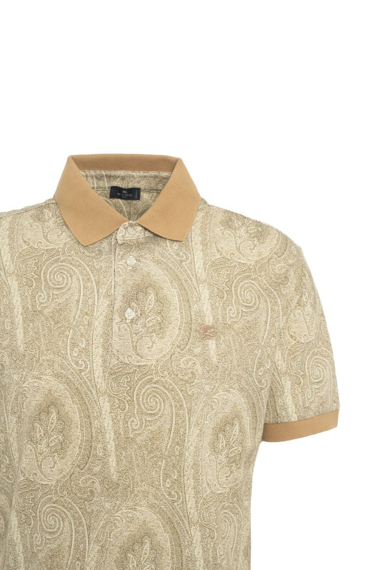 Etro Paisley Print Polo With Traditional Collar