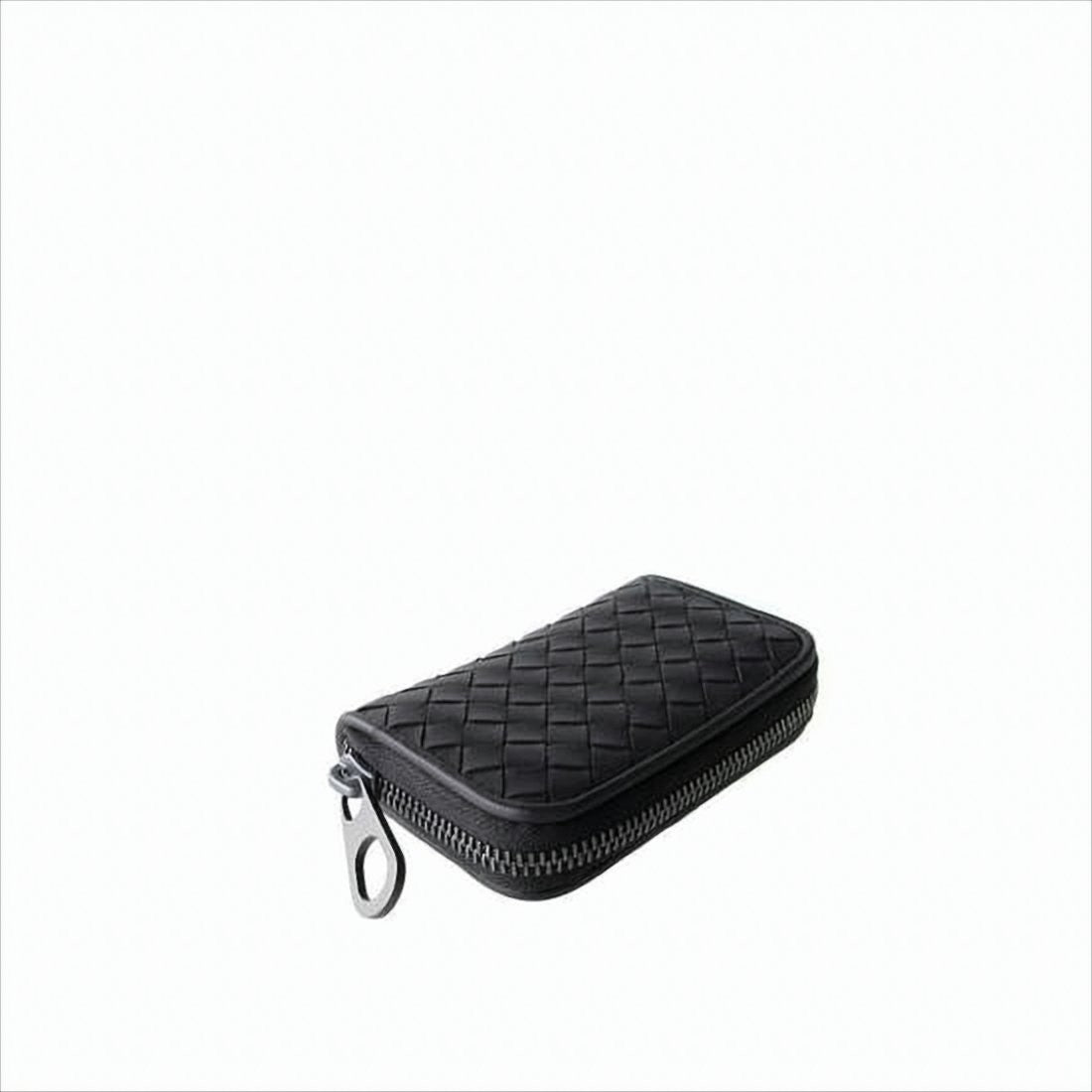 Bottega Veneta Compact Woven Leather Wallet