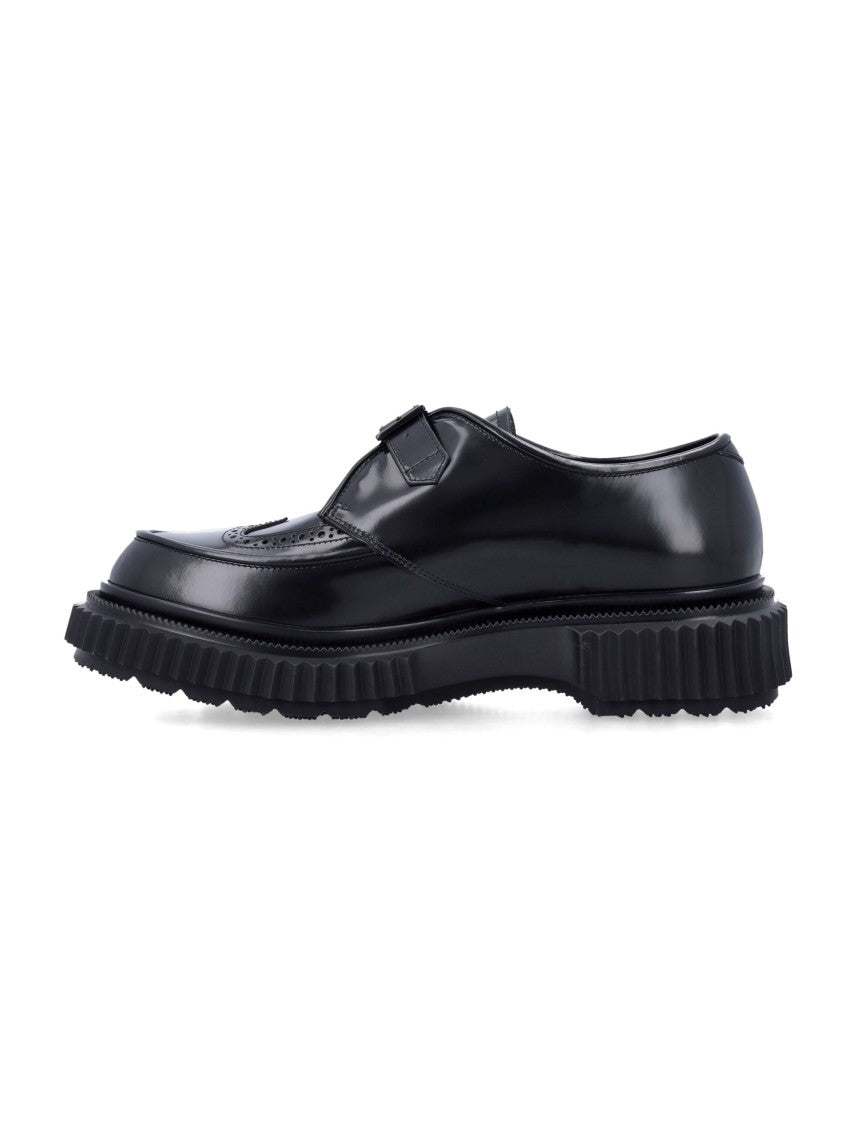 Adieu 198 Polished Black Leather Wingtip Shoes