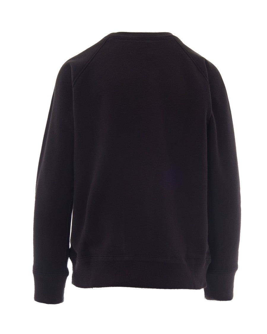 Isabel Marant Étoile Faded Black Crew Neck Sweatshirt With Flocked Logo